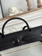 HERBAG ZIP 31 LAQUERED BAG IN OFF-WHITE MIX BLUE H PLUME CANVAS - 图片 5
