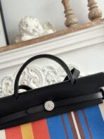 HERBAG ZIP 31 LAQUERED BAG IN BLUE MIX RED H PLUME CANVAS - 图片 4