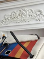 HERBAG ZIP 31 LAQUERED BAG IN BLUE MIX RED H PLUME CANVAS - 图片 9