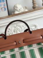 HERBAG ZIP 31 LAQUERED BAG IN GREEN MIX BLUE H PLUME CANVAS - 图片 4
