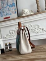 HERBAG ZIP 31 LAQUERED BAG IN GREEN MIX BLUE H PLUME CANVAS - 图片 5