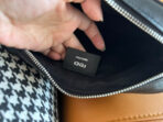 CLUTCH 22 WITH FF MOTIF IN DARK GRAY TEXTURED FABRIC AND BLACK LAMBSKIN TRIM - 图片 5