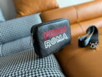 CLUTCH 22 WITH FF MOTIF IN DARK GRAY TEXTURED FABRIC AND BLACK LAMBSKIN TRIM - 图片 7