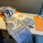 COLD REYKJAVIK SCARF 190 CM IN STEEL BLUE CASHMERE 394490 - 图片 8