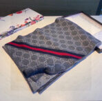 CLASSIC SCARF 180 CM IN DARK GRAY MONOGRAM CASHMERE 401994 - 图片 5