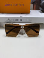 CYCLONE SUNGLASS 581374 IN GOLD METAL BRWON LENSES - 图片 7