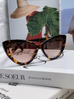 GLIMPSE CAT EYE SUNGLASSES 555885 IN HAVANA ACETATE - 图片 2