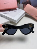 GLIMPSE CAT EYE SUNGLASSES 555886 IN BLACK ACETATE - 图片 7