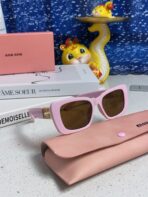 GLIMPSE SUNGLASSES 558345 IN PINK ACETATE GOLD EMBOSSED LOGO - 图片 9