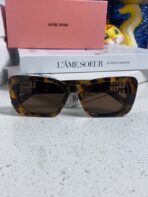 GLIMPSE SUNGLASSES 558347 IN HAVANA ACETATE GOLD EMBOSSED LOGO - 图片 4