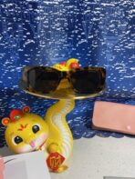 GLIMPSE SUNGLASSES 558347 IN HAVANA ACETATE GOLD EMBOSSED LOGO - 图片 7