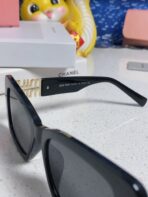 GLIMPSE SUNGLASSES 558348 IN BLACK ACETATE GOLD EMBOSSED LOGO - 图片 2