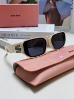 GLIMPSE SUNGLASSES 576819 IN WHITE ACETATE - 图片 2