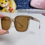 GLIMPSE SQUARE SUNGLASSES 554613 IN BROWN CLEAR ACETATE - 图片 3