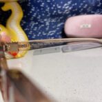 GLIMPSE SQUARE SUNGLASSES 554613 IN BROWN CLEAR ACETATE - 图片 2