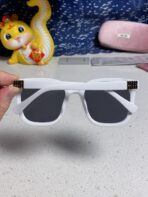 GLIMPSE SQUARE SUNGLASSES 554615 IN WHITE ACETATE - 图片 8