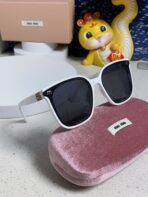 GLIMPSE SQUARE SUNGLASSES 554615 IN WHITE ACETATE - 图片 5