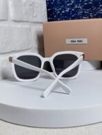 GLIMPSE SQUARE SUNGLASSES 554615 IN WHITE ACETATE - 图片 10