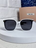 GLIMPSE SQUARE SUNGLASSES 554615 IN WHITE ACETATE - 图片 4