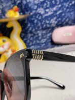 GLIMPSE SQUARE SUNGLASSES 554617 IN BLACK ACETATE BLACK LENS - 图片 5