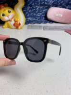 GLIMPSE SQUARE SUNGLASSES 554617 IN BLACK ACETATE BLACK LENS - 图片 7