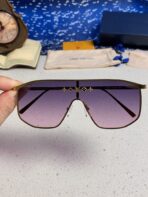 GOLDEN MASK SUNGLASSES 582731 IN GOLD METAL PURPLE SMOKE LENSES - 图片 5