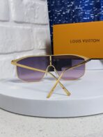 GOLDEN MASK SUNGLASSES 582731 IN GOLD METAL PURPLE SMOKE LENSES - 图片 6