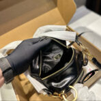DANGLE TOP HANDLE MINI BAG 15 IN BLACK PATENT CALFSKIN - 图片 6