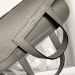HALZAN 25 HANDLE BAG IN GREY GRAINED CALFSKIN - 图片 7