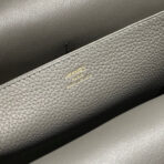 HALZAN 25 HANDLE BAG IN GREY GRAINED CALFSKIN - 图片 2