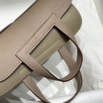 HALZAN 25 HANDLE BAG IN COFFEE BROWN GRAINED CALFSKIN - 图片 2
