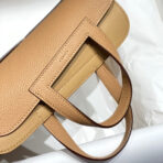 HALZAN 25 HANDLE BAG IN TORTILLA BROWN GRAINED CALFSKIN - 图片 4