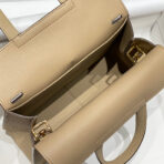 HALZAN 25 HANDLE BAG IN TAN BROWN GRAINED CALFSKIN - 图片 7