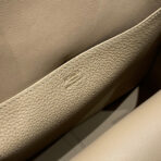 HALZAN 25 HANDLE BAG IN TAN BROWN GRAINED CALFSKIN - 图片 8