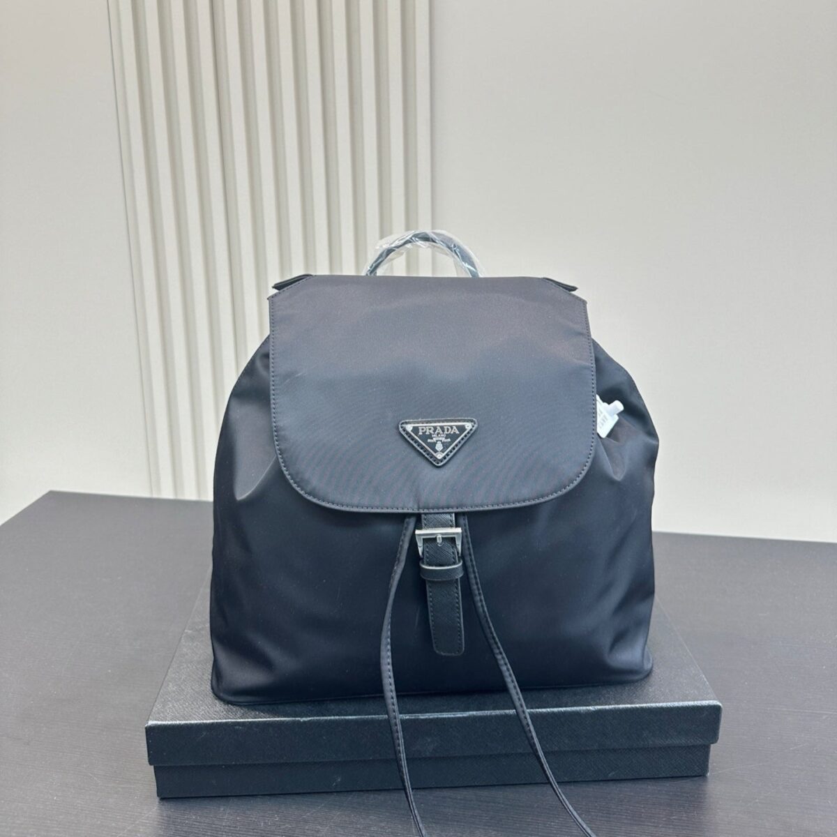 CLASP BACKPACK 31 IN BLACK RE-NYLON SILVER HARDWARE - 图片 1