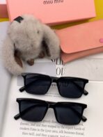 GLIMPSE SQUARE SUNGLASSES 555823 IN BLACK ACETATE - 图片 5