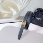 CL MEDIUM 25MM REVERSIBLE FRAMED TRIOMPHE BELT BLACK CALFSKIN LIGHT GOLD HARDWARE - 图片 6