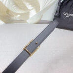CL MEDIUM 25MM REVERSIBLE FRAMED TRIOMPHE BELT BLACK CALFSKIN LIGHT GOLD HARDWARE - 图片 9