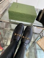 GG KNEE HIGH BOOTS WITH HORSEBIT IN BLACK CALFSKIN - 图片 4