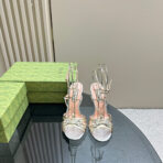 CRYSTAL HORSEBIT STRAPPY SANDAL 10.5CM IN PASTEL YELLOW PATENT LEATHER - 图片 5