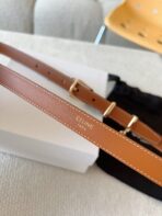 CL BELT 18MM IN BROWN TAURILLON CALFSKIN GOLD BUCKLE - 图片 4