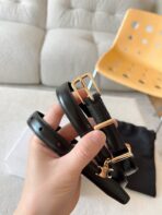 CL BELT 18MM IN BLACK TAURILLON GLOSSY CALFSKIN GOLD BUCKLE - 图片 6