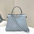 PEEKABOO ISEEU 33 IN BABY BLUE GRAINED CALFSKIN SILVER HARDWARE