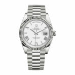 Rolex Day-Date 40 228239 EW Stainless Steel White Gold Dial Oyster Replica