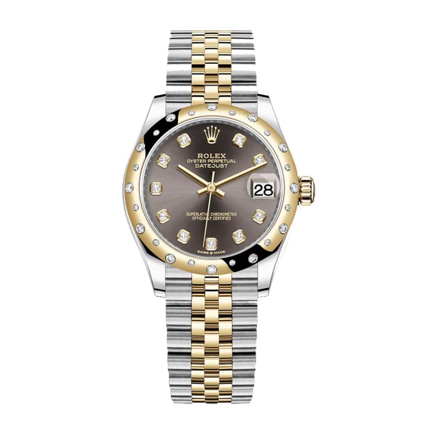 rolex-datejust-31mm-278343rbr-yellow-gold-steel-automatic-grey-with-diamond-dial.jpg Rolex Grey Diamond Replica - 图片 1