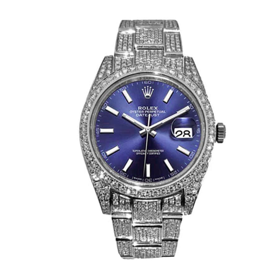 rolex-datejust-white-gold-blue-dial-iced-out-126300-replica.jpg Rolex Datejust White Gold Blue Dial Iced Out 126300 Replica - 图片 1