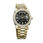 Rolex Day-Date 228398TBR Yellow Gold & Diamonds Black Dial Replica - 图片 2
