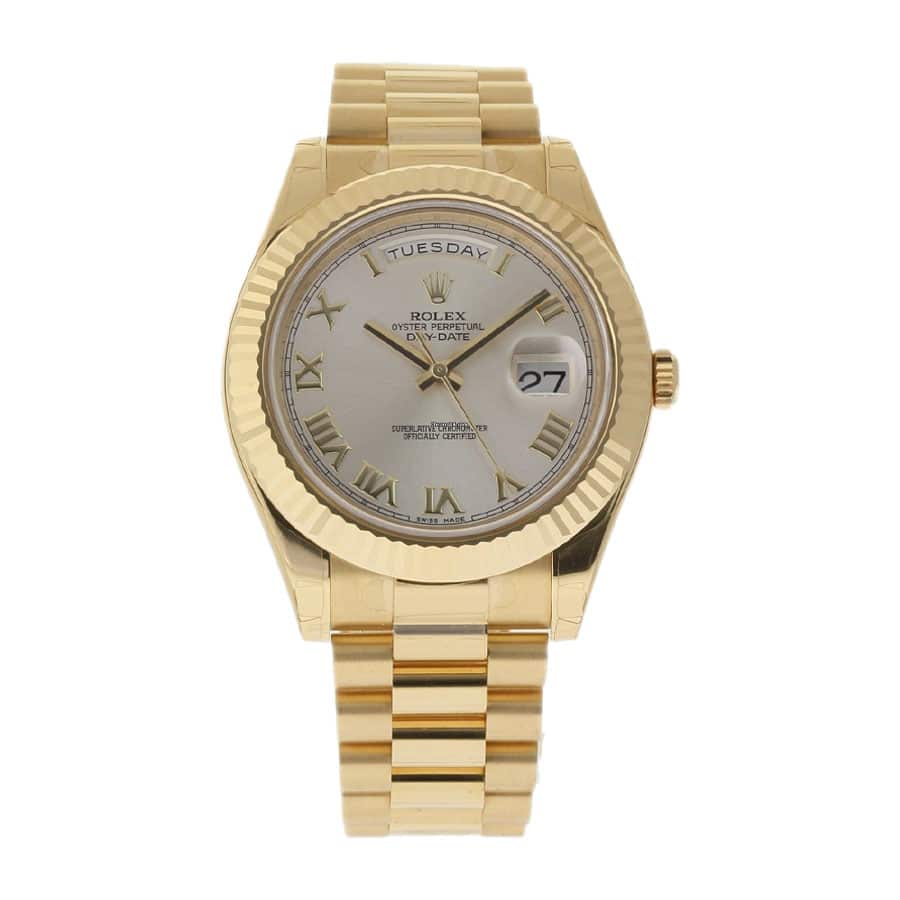 rolex-day-date-ii-collection-gold-silver-white-dial-21823834.jpg Rolex Day-Date II Collection Gold Silver White Dial 218238 Replica - 图片 1
