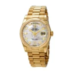Rolex Day-Date 128238 Yellow Gold Mother Of Pearl Dial Replica - 图片 2