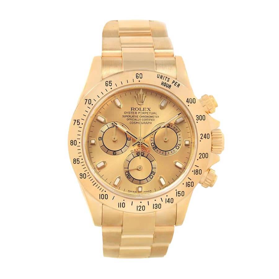 rolex-daytona-cosmograph-yellow-gold-dial-116528-replica.jpg Rolex Daytona Cosmograph Yellow Gold Dial 116528 Oyster Replica - 图片 1